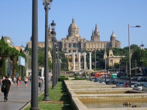 view of the palace from below