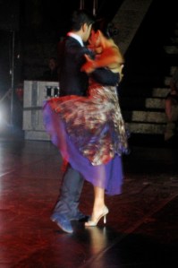 Tango dancers in...