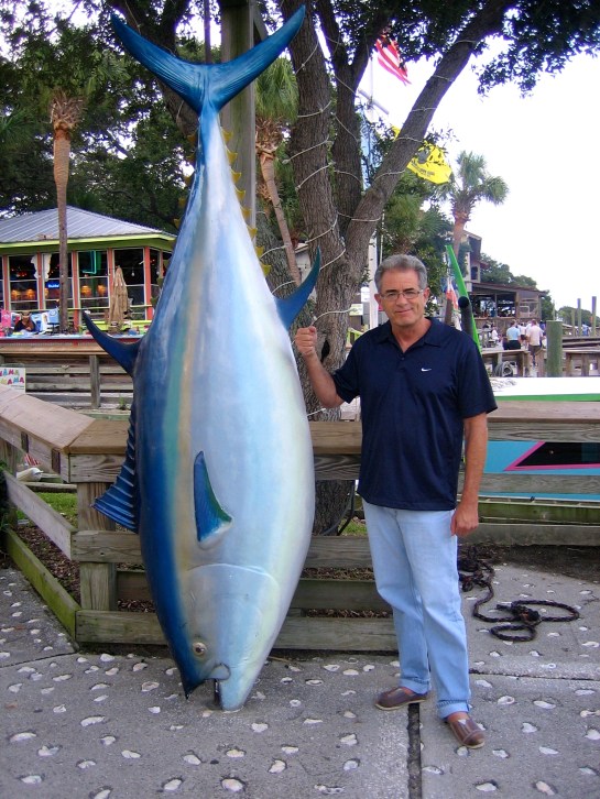 Ben caught a big fish.