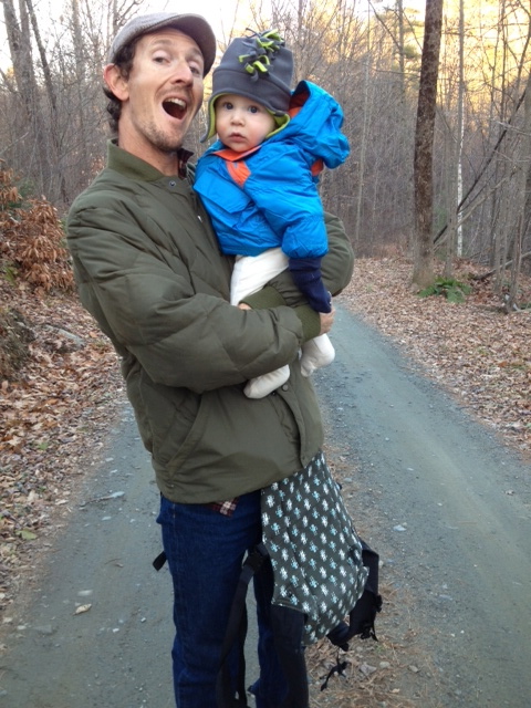 my son and grandson hiking!