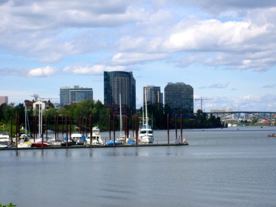 view of the the South Waterfront from further south