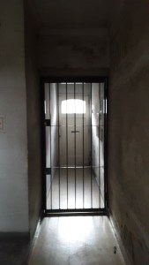 double doors to get in and out, locks top and bottom.