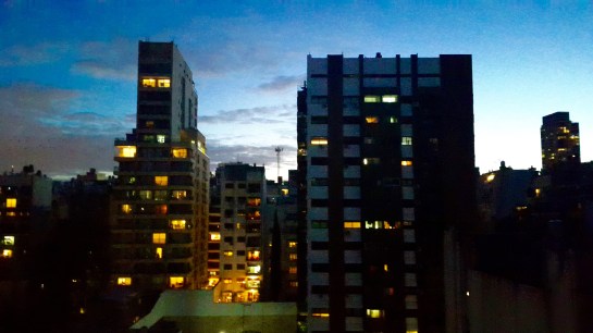 sunset from the balcony